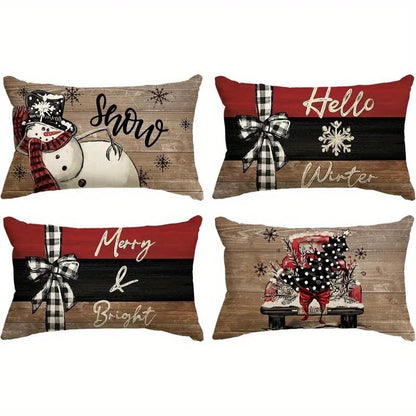 Christmas Pillowcases: Snowman, Hello Winter, Merry & Bright