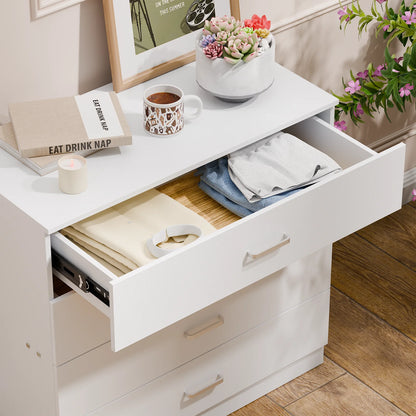 4 Drawer Wood Cabinet Dresser