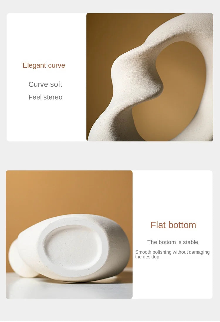 CAPIRON Ceramic Matte Vase Set of 2