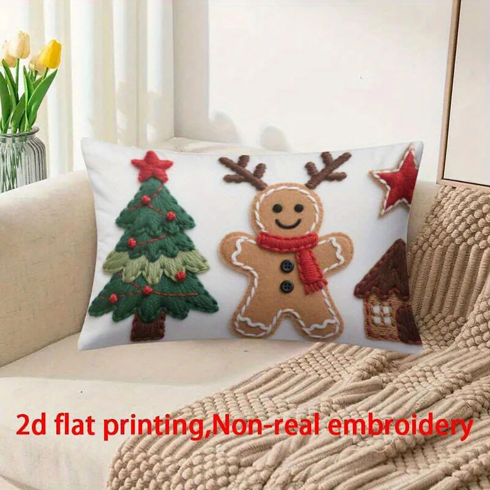 Christmas Pillow Cover Ginger Bread