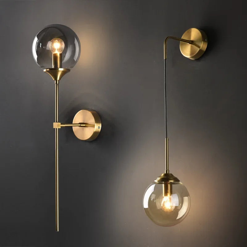 Modern Ball Glass Sconce