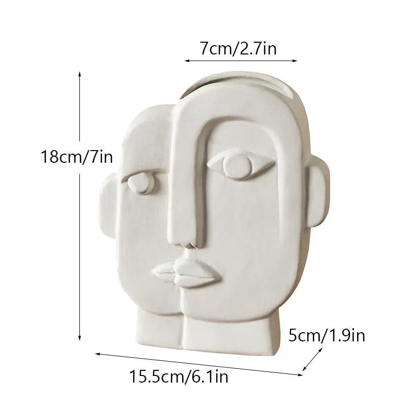 Abstract Human Face Vase