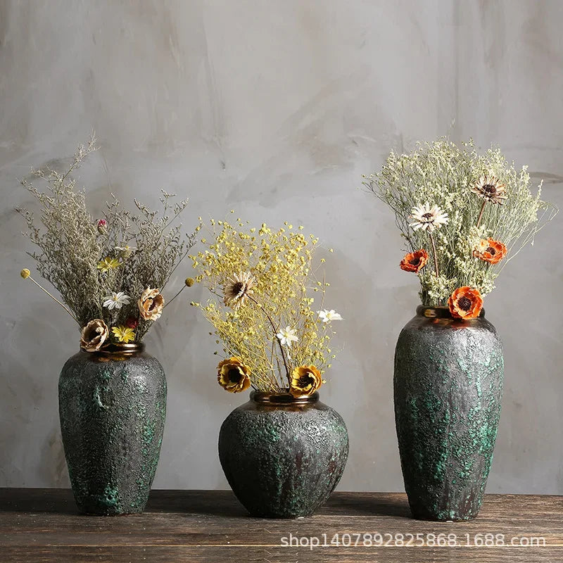 Vintage Distressed Ceramic Vase