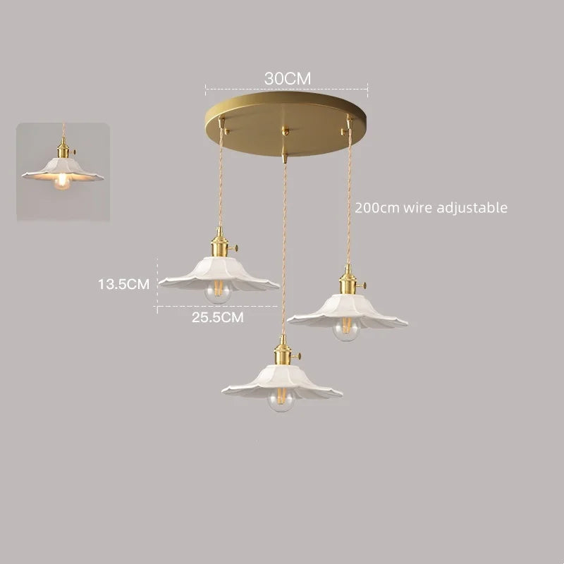 White Ceramic Pendant Light