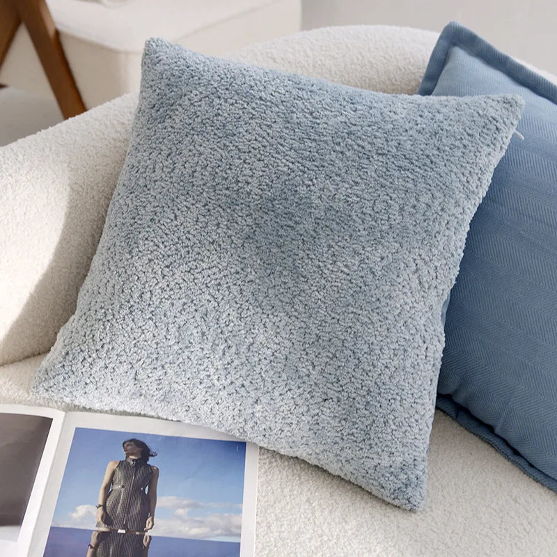 Blue Flower Throw Pillow