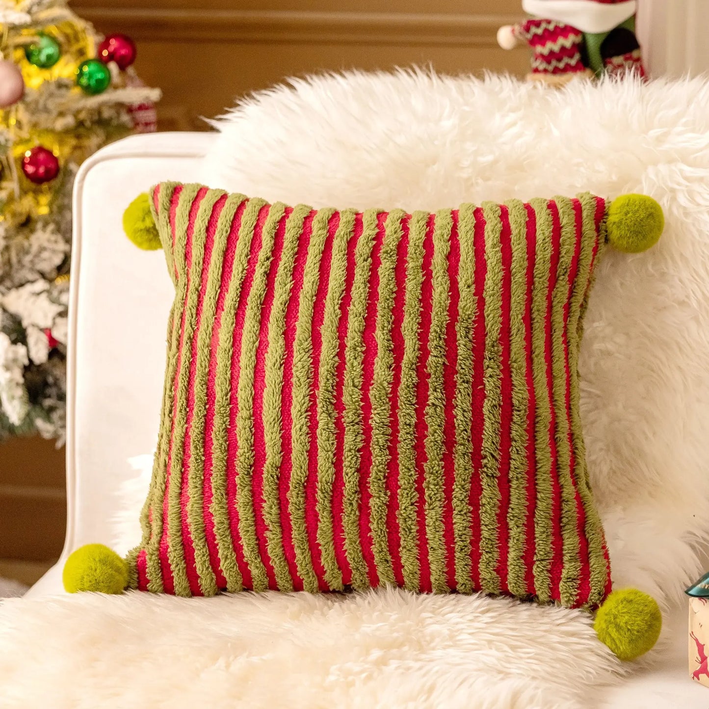 New Jacquard Christmas Sofa Pillowcase