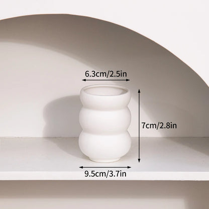 White Ceramic  Decorative Vase