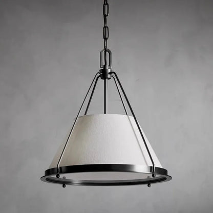 Vintage Fabric Pendant Light