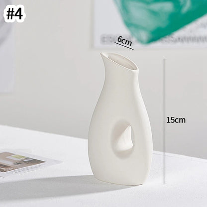 White Ceramic  Decorative Vase