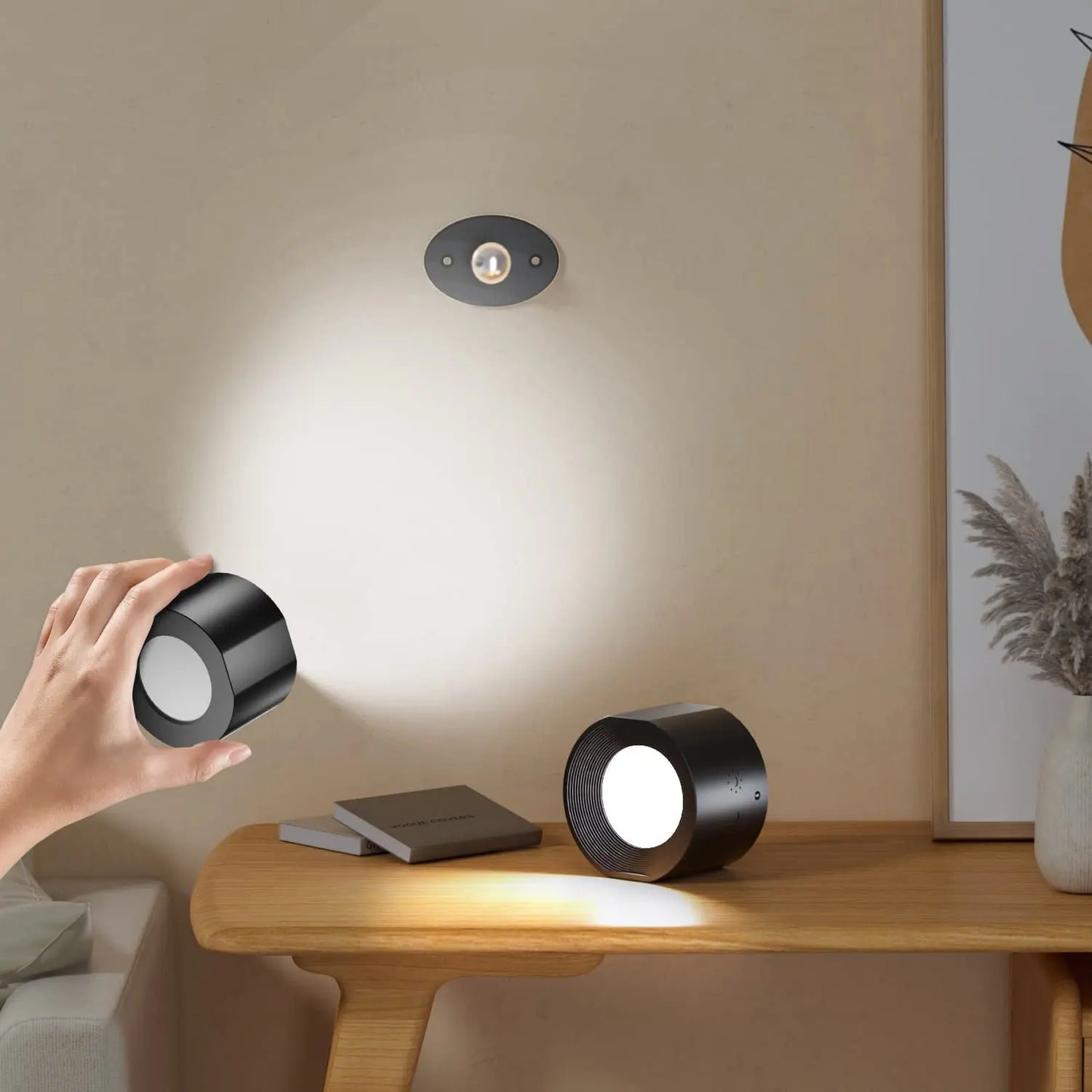 LED cordless wall sconce