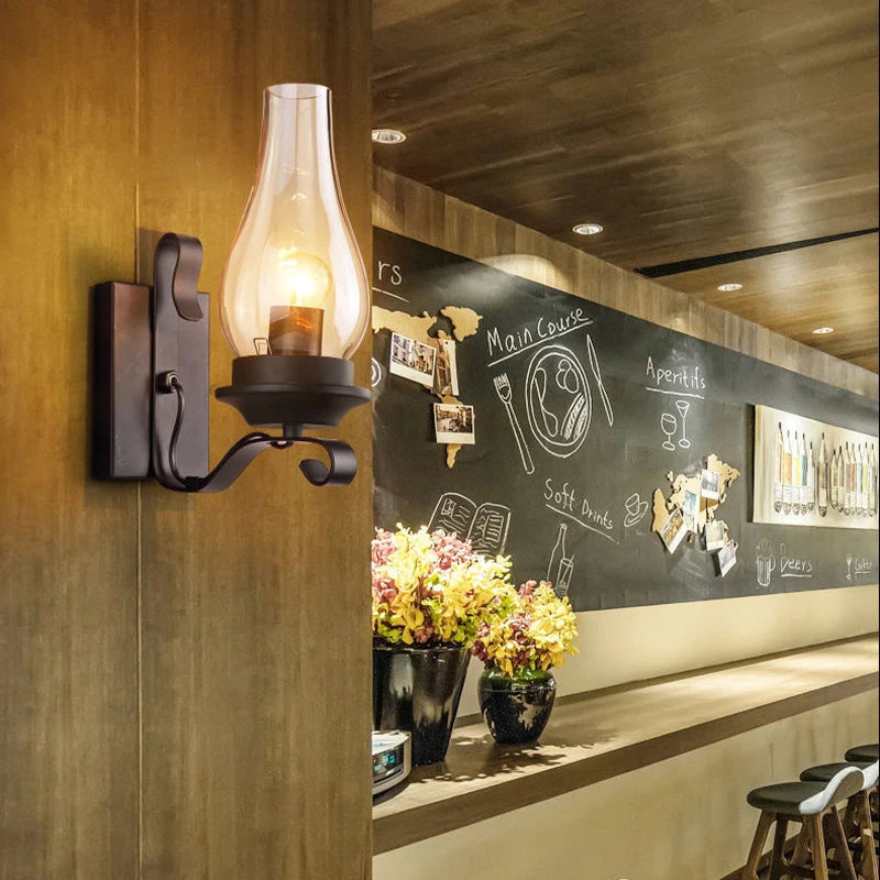 Retro Industrial Iron Wall Lamp