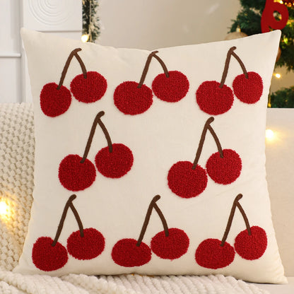 Embroidery Christmas Throw Pillow Cover