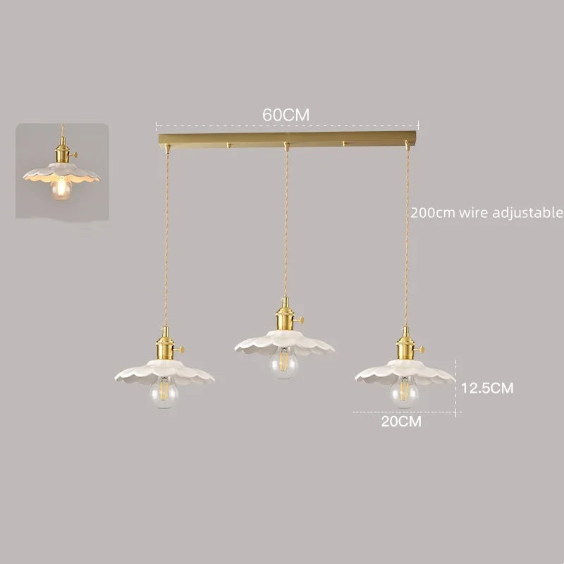 White Ceramic Pendant Light