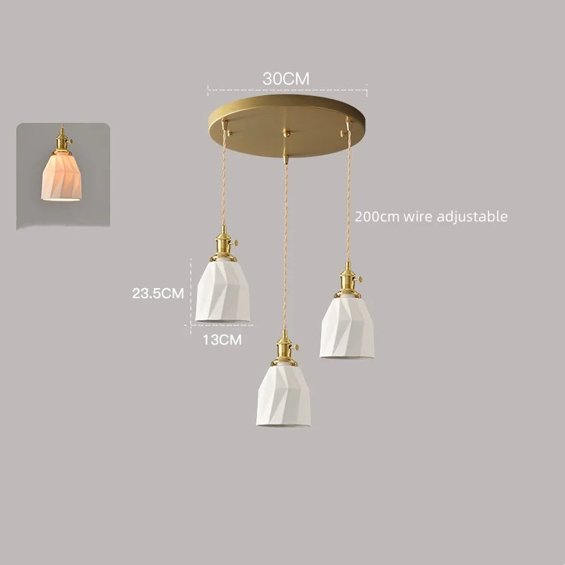 White Ceramic Pendant Light