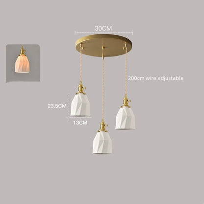 White Ceramic Pendant Light