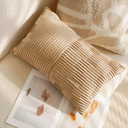 Brown Cream Throw Pillow Cover