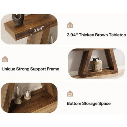 Farmhouse Console Table 55"