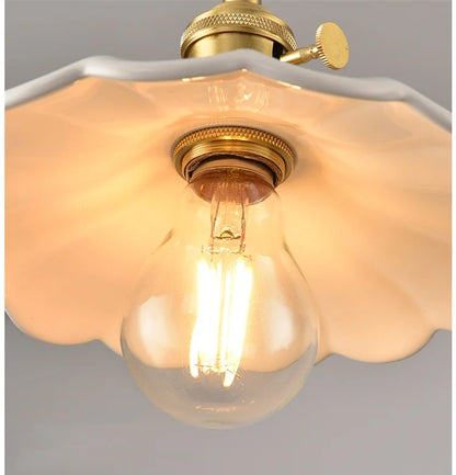 White Ceramic Pendant Light