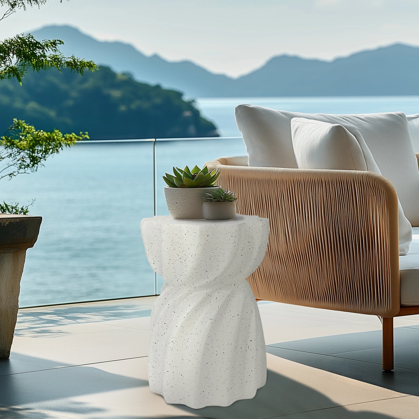 Lightweight Concrete Accent Table