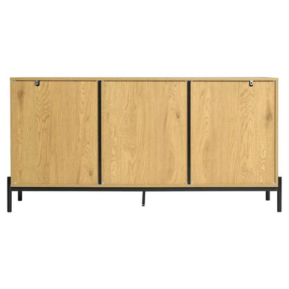 Brown Oak Storage Cabinet