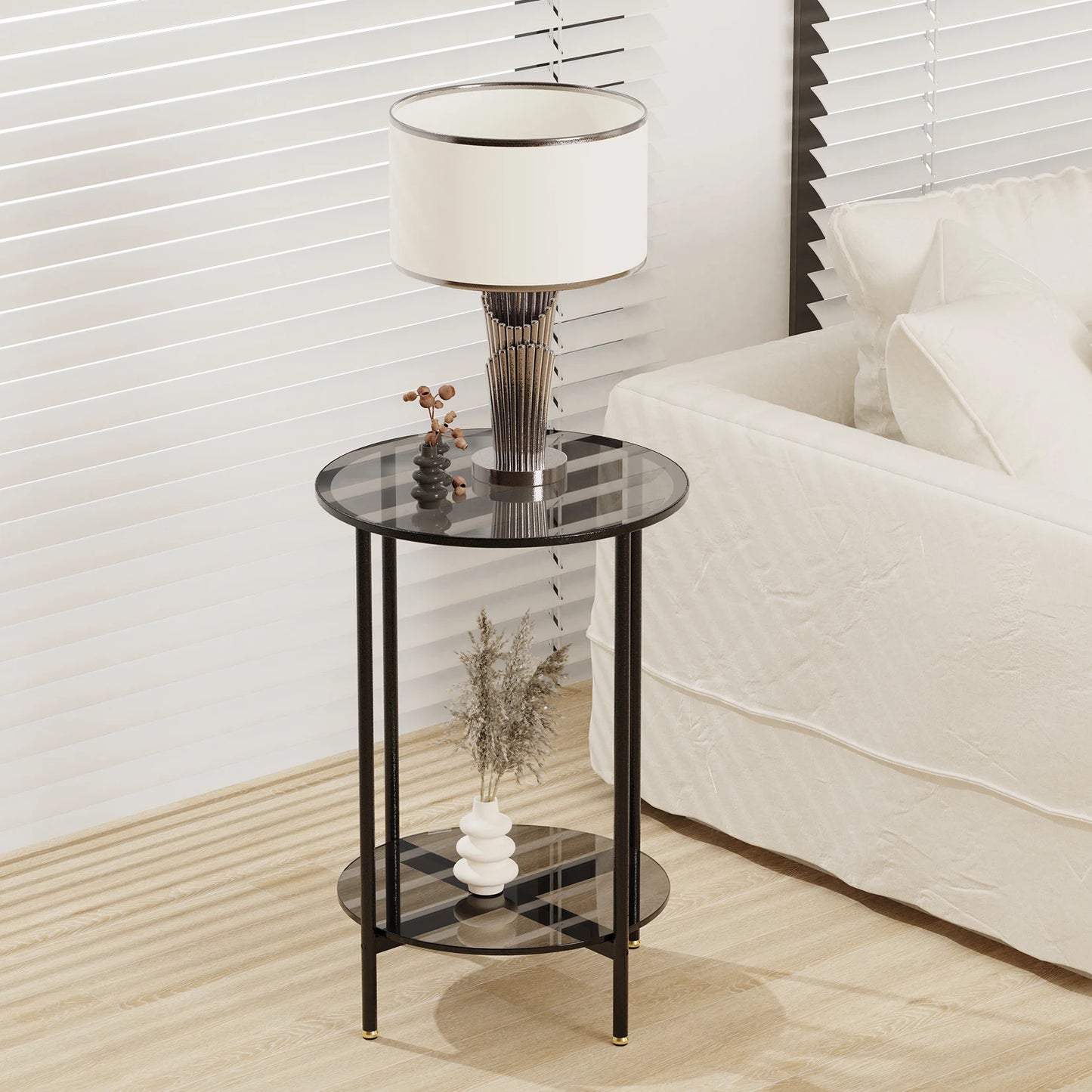2-Tier Glass Coffee Table