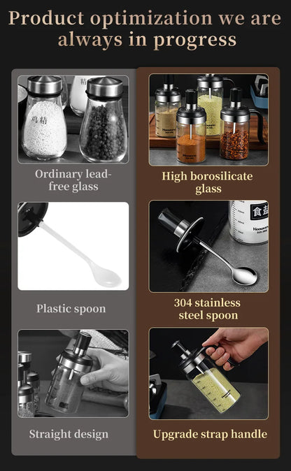 Seasoning Bottle with Spoon