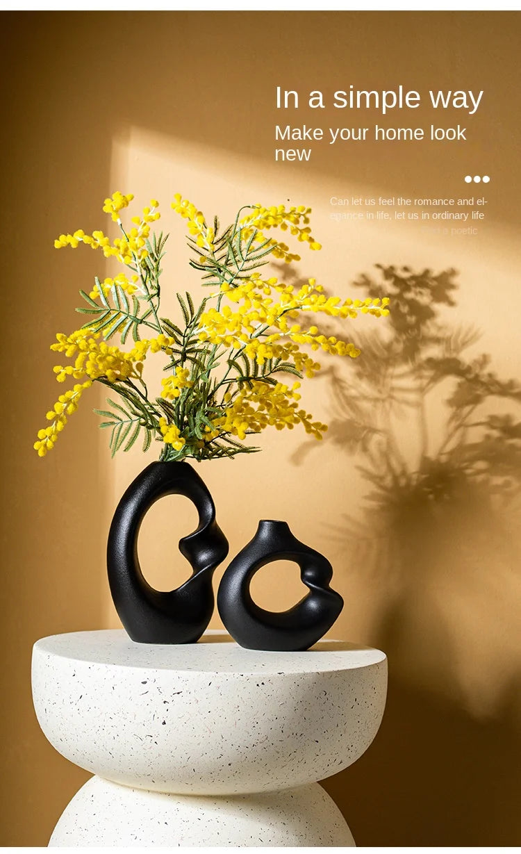 CAPIRON Ceramic Matte Vase Set of 2