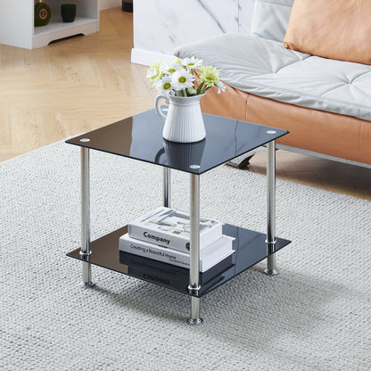 2-Tier Square/Round End Table