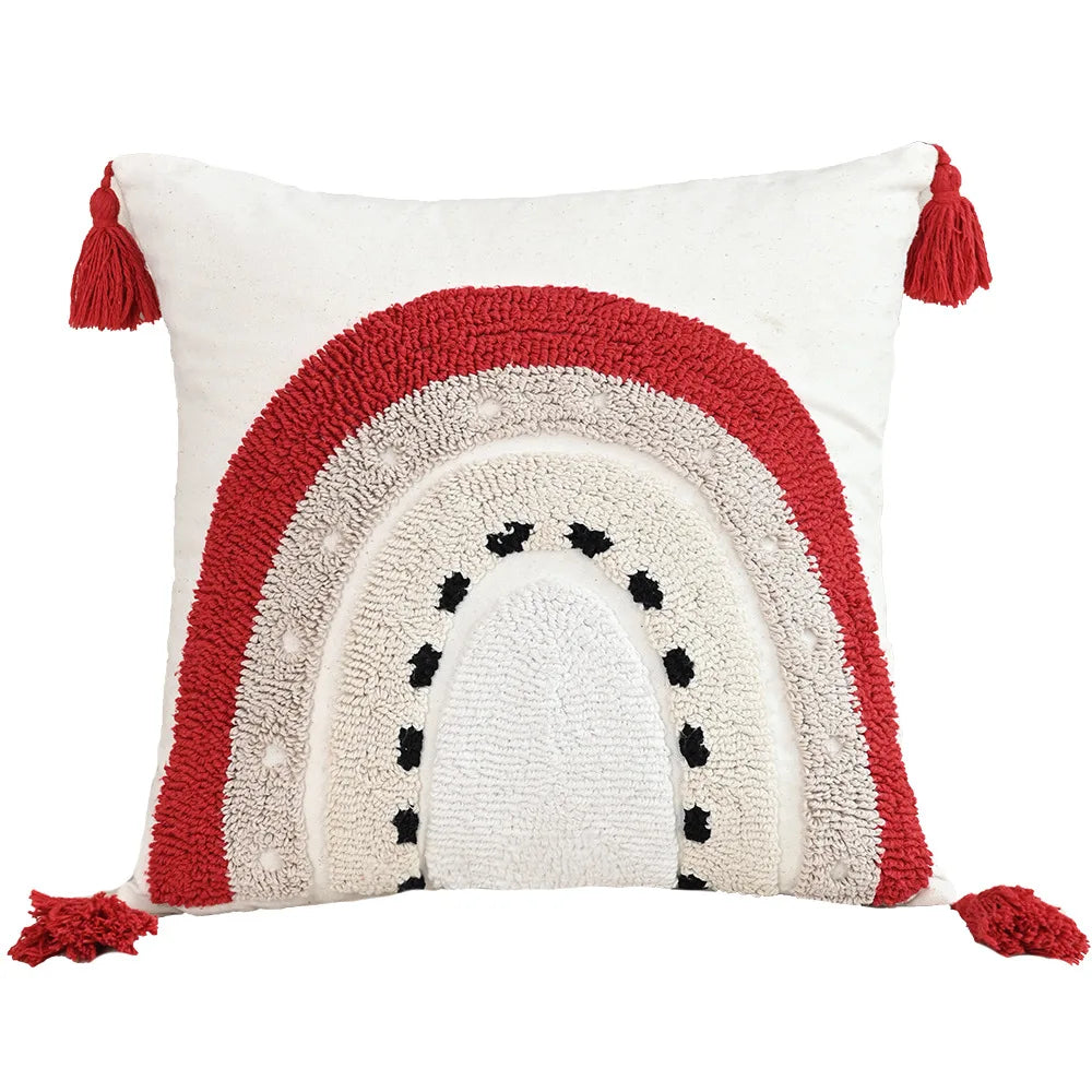 Embroidered Christmas Atmosphere Throw Pillowcase