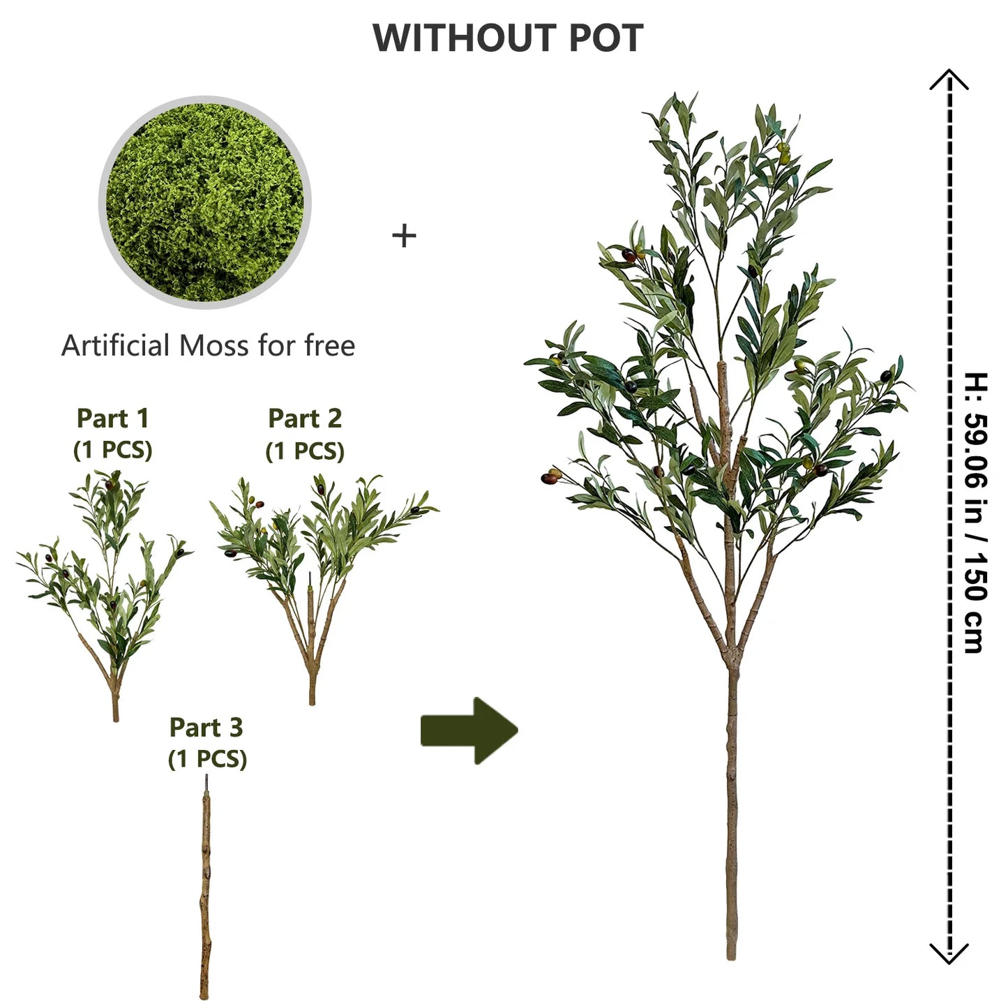 Artificial Olive Tree