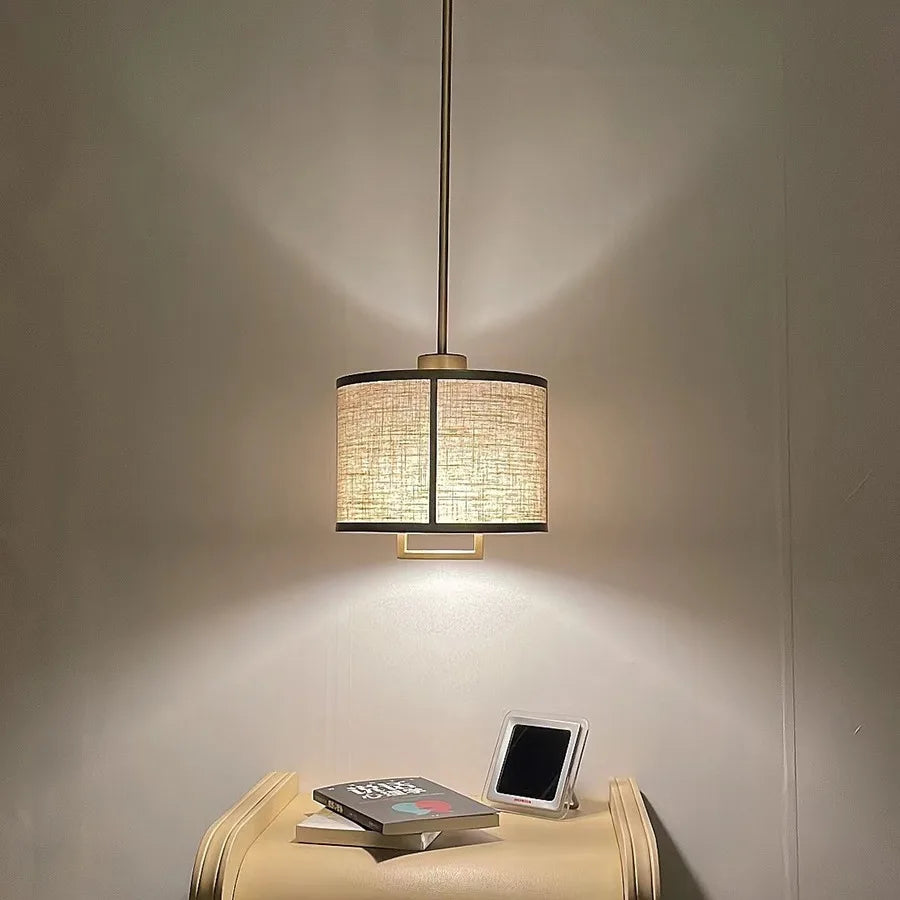 Round Cloth Shade Pendant Light
