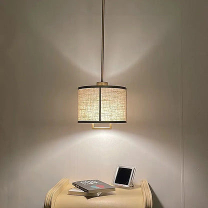 Round Cloth Shade Pendant Light