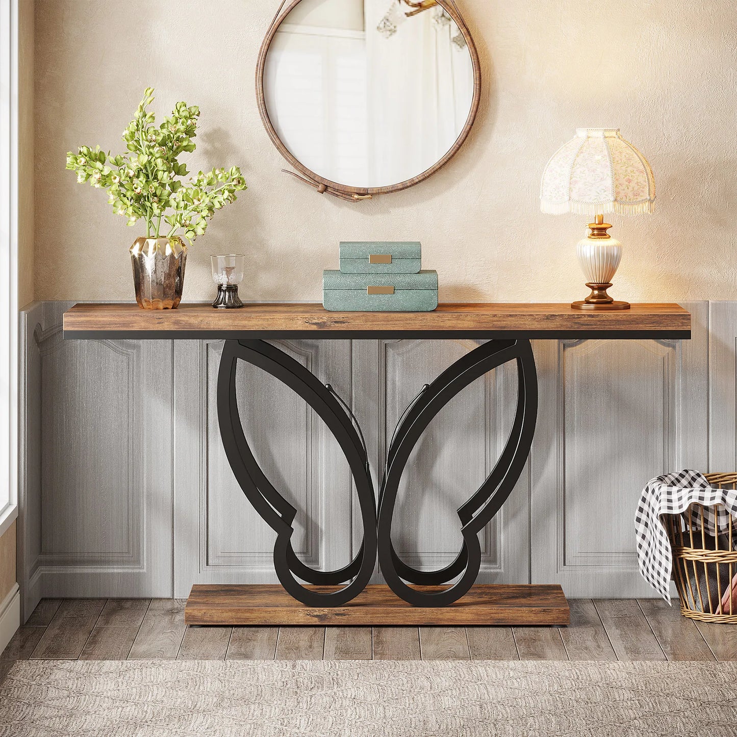 Butterfly Rustic Console Table