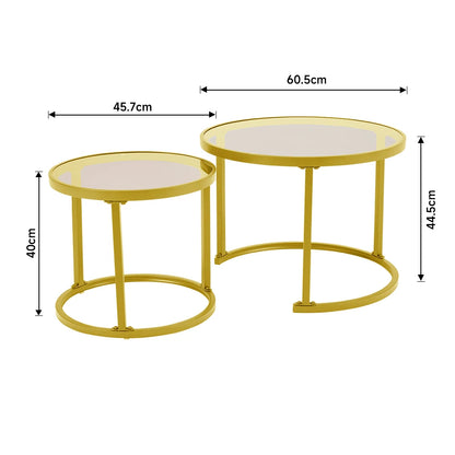 Glass Nesting Table Set