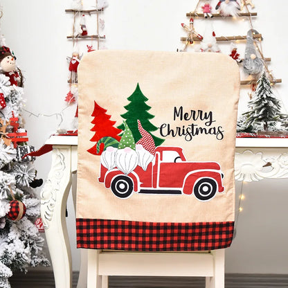 Christmas Embroidered Chair Cover