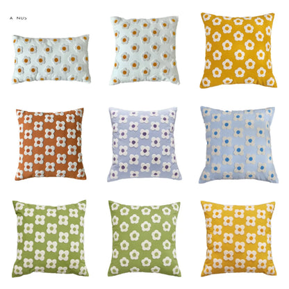 Daisy Embroidery Throw Pillow Covers