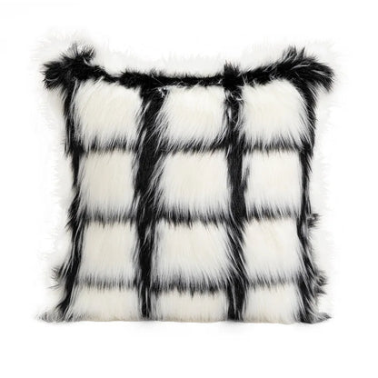 Checkerboard Stamping Throw Pillow Cover