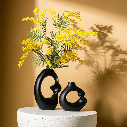 CAPIRON Ceramic Matte Vase Set of 2