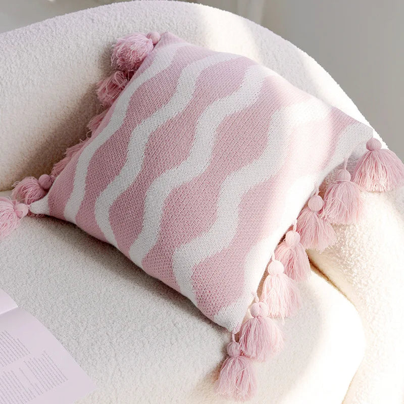 Pink Cute Throw Pillow Cover