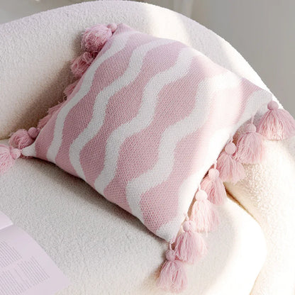 Pink Cute Throw Pillow Cover
