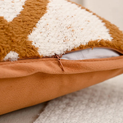 Orange Retro Throw Pillow Cover