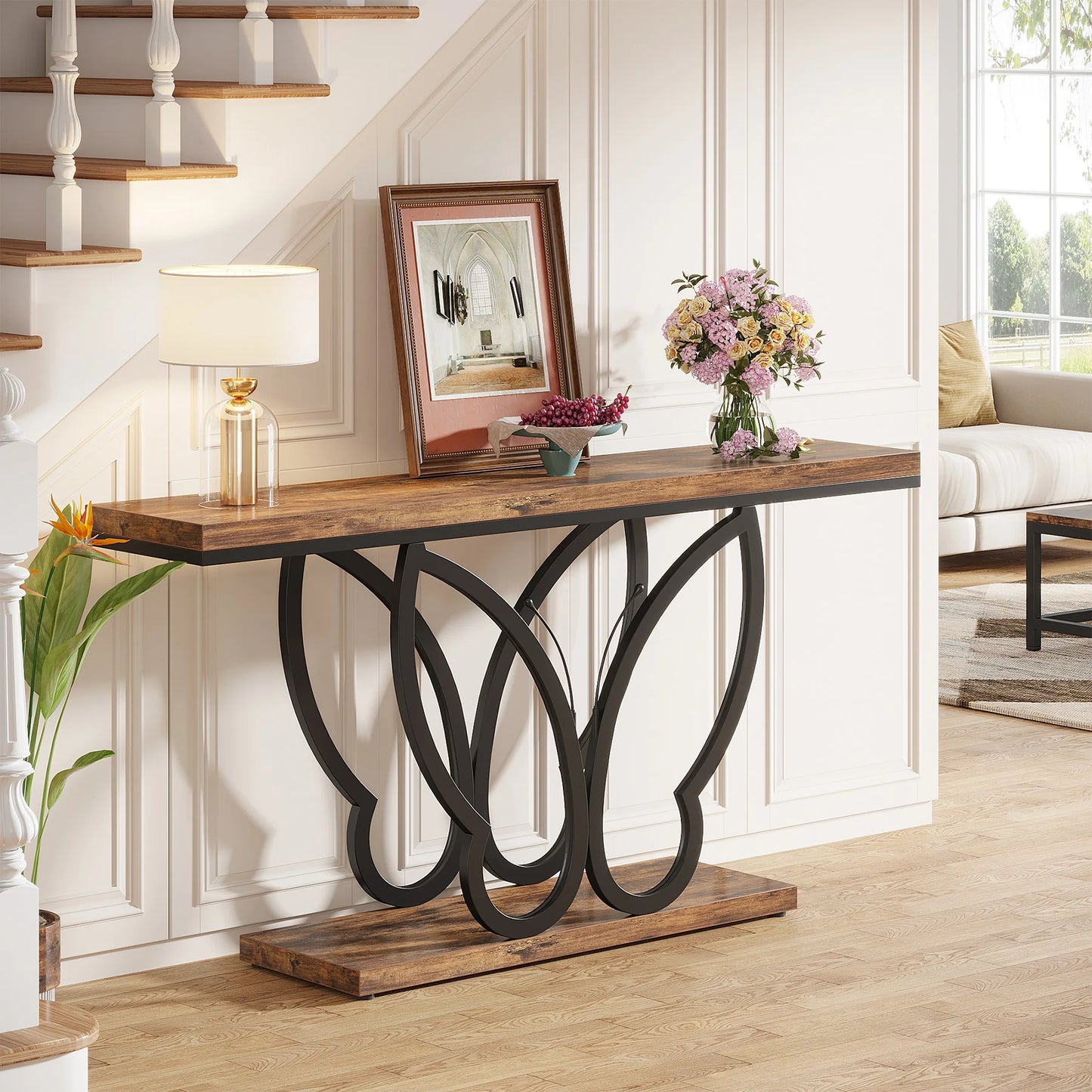 Butterfly Rustic Console Table