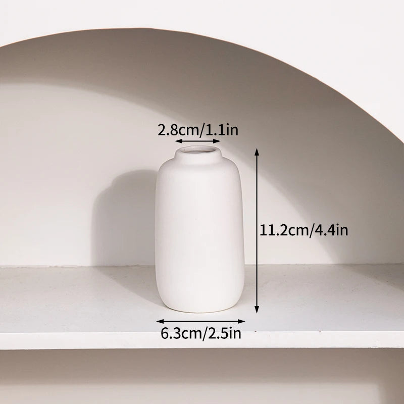 White Ceramic  Decorative Vase