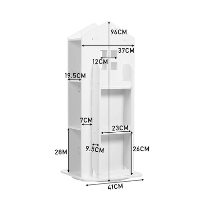Kids' House Frame Rotating Bookshelf