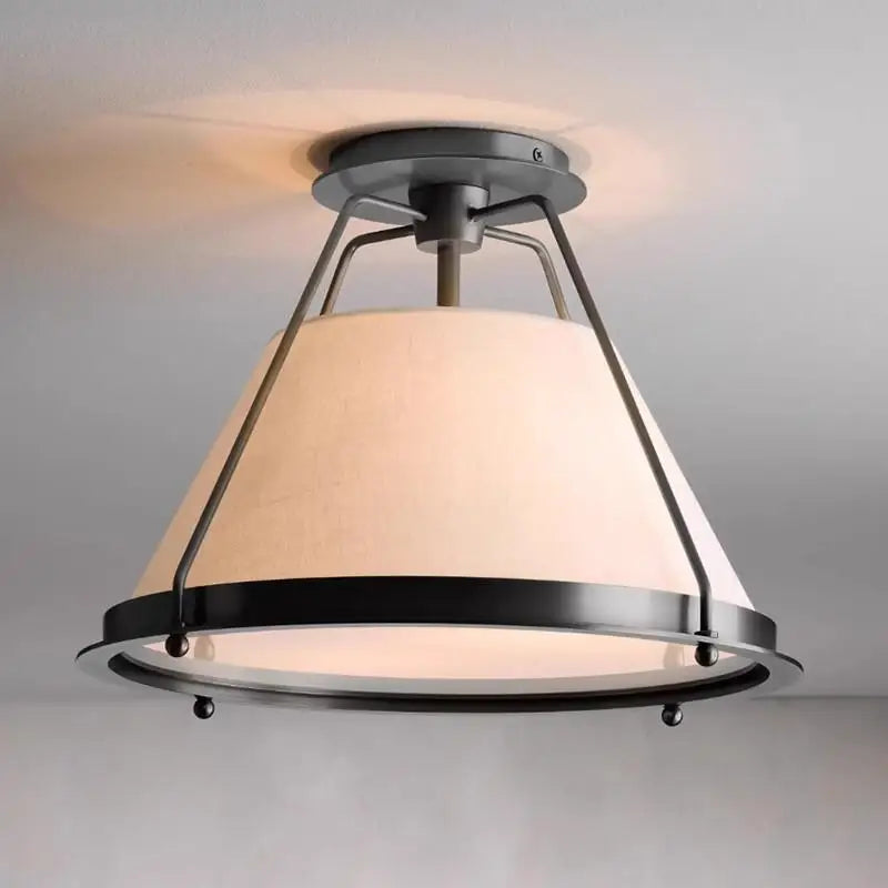 Vintage Fabric Pendant Light