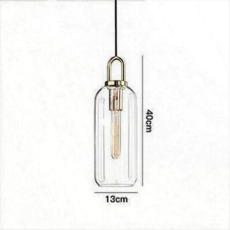 Industrial Smoke Glass Pendant Light