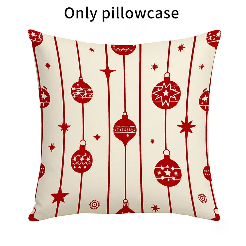 Christmas Tree Snowflake Print Pillowcase