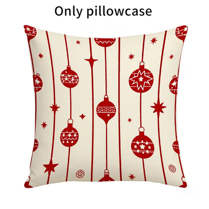 Christmas Tree Snowflake Print Pillowcase