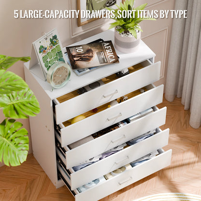 5 Drawer Wood Cabinet Dresser