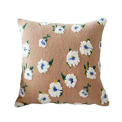 Pastoral Style Camellia Throw Pillow Cover